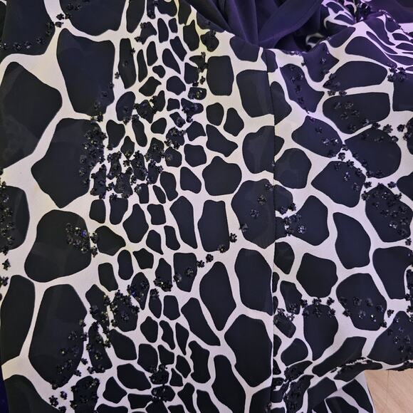 Lillie Rubin VTG Hankerchief Hem Drop Waist Dress Sz 10 Gatsby Flapper 20s Gala - Picture 8 of 8